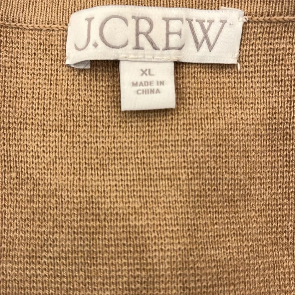 J. Crew Camel Wool Blend Cardigan with Gold Buttons - Picture 10 of 12